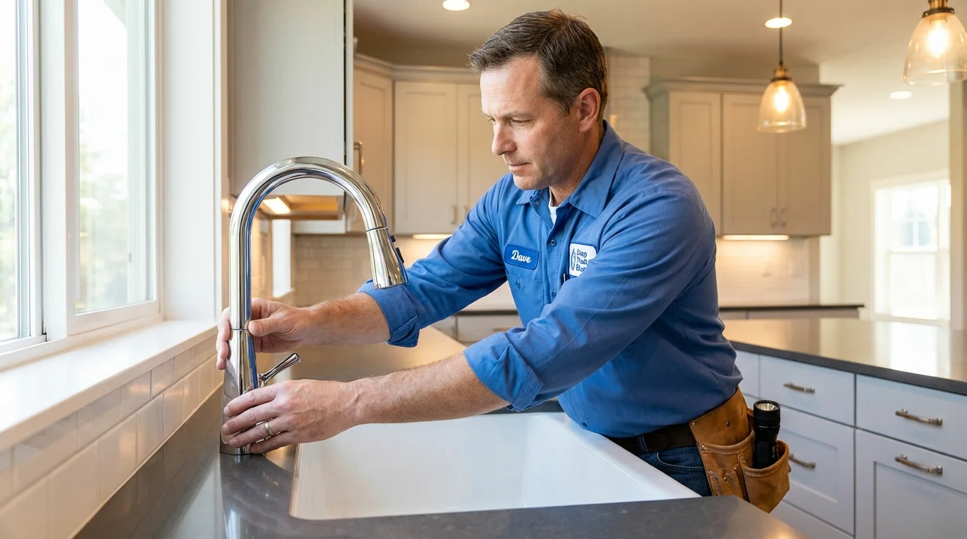 Kitchen faucet installation by Johns Plumbing LLC in Niagara