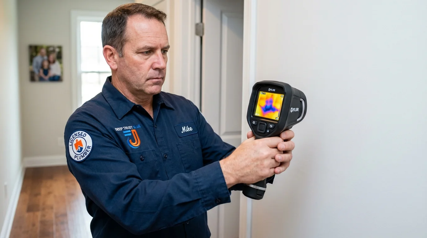 Thermal imaging leak detection by Johns Plumbing LLC in Niagara